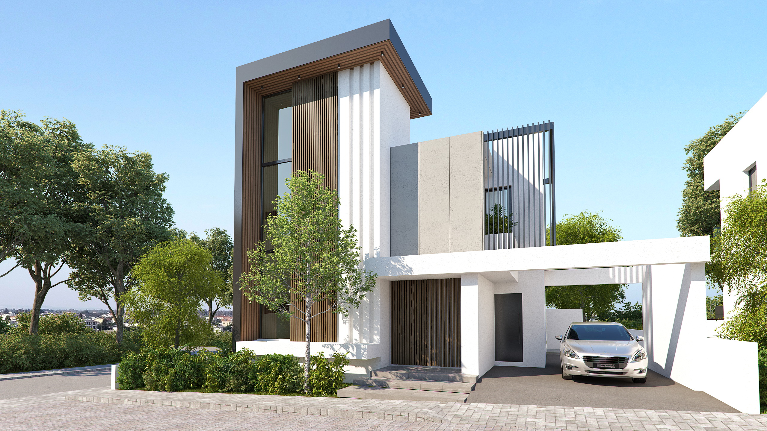 Under construction villas on the Larnaca- Dhekelia road